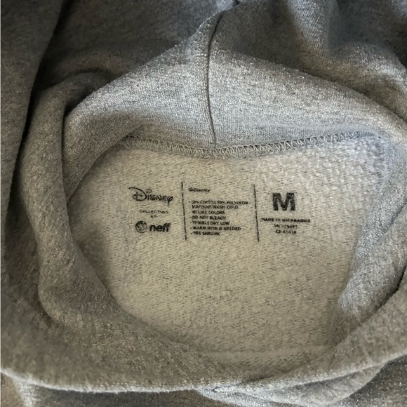 Disney NEFF X Mickey Mouse Hoodie size Medium Heather Gray Unisex - Picture 8 of 10